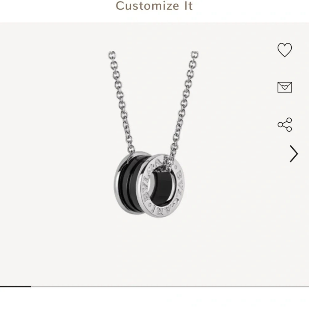 NIB Bulgari Sterling Silver + Ceramic Pendant Necklace, Unisex - Picture 12 of 13